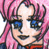 This is the drawing I did of Utena, based off of the picture of Mimi on the RENT CD cover.