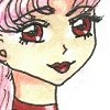 I wanted to finally try my hand at using the prismas without looking at anything, so I turned to my old standby, Chibiusa.  I think it came out nicely.