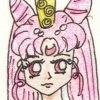 This pic took two tries, the reject is sitting unfinished in my sketchbook.  What happened?  I used to be so good at drawing Chibiusa...
