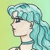 Okay, it's definitely a series now.  I deliberately traced this picture on the back of the one of Princess Uranus so that it would be a perfect mirror image of it.
